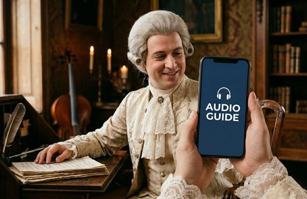 Prague Mozart exhibition ticket and audio guide