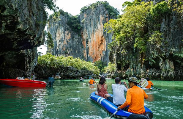 Full-day canoeing tour in Phang Nga Bay with lunch from Phuket