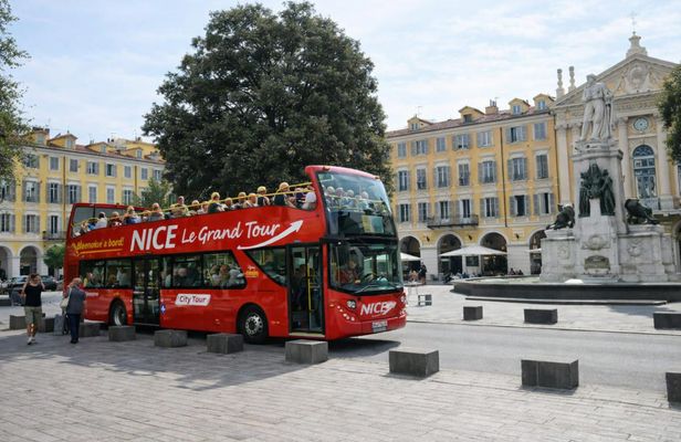 Nice hop-on hop-off bus tour with audio city tour and 1GB eSIM