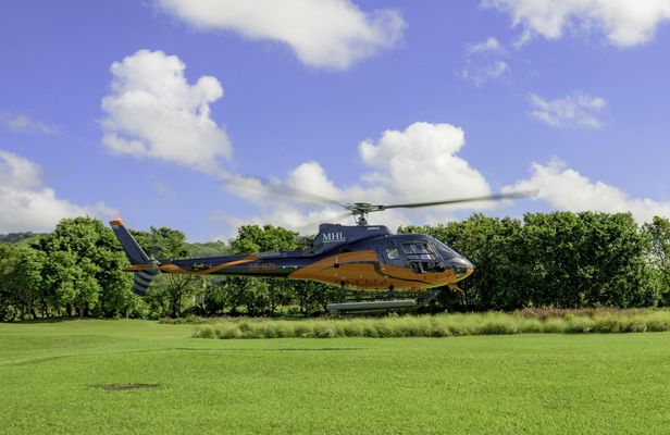 Mauritius scenic helicopter flight from International Airport