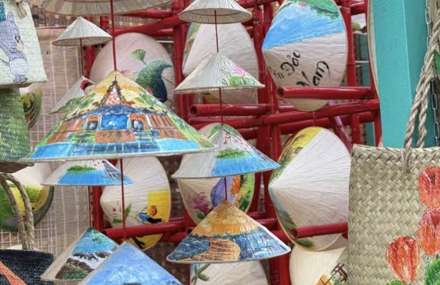 Nón Lá conical hat painting workshop in Ho Chi Minh City