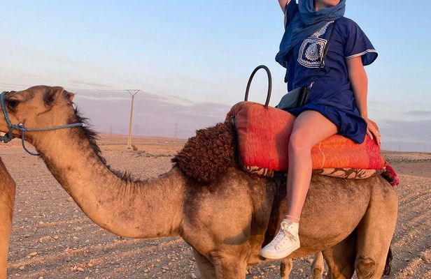 Agafay desert private sunset camel ride from Marrakech