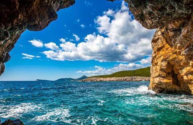 Blue Cave, Our Lady of the Rocks and Zanjice Beach boat tour from Kotor