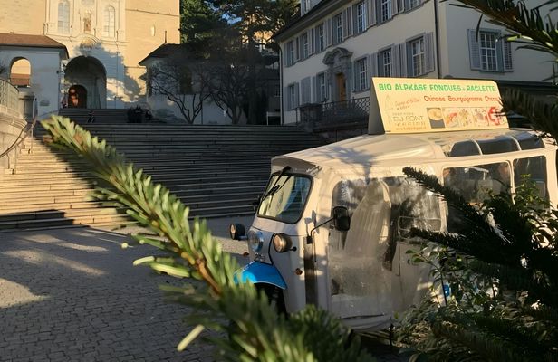 Guided tuk-tuk tour in Lucerne with fondue and wine