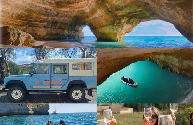 4x4 ride in Algarve with wine tasting, and boat cruise
