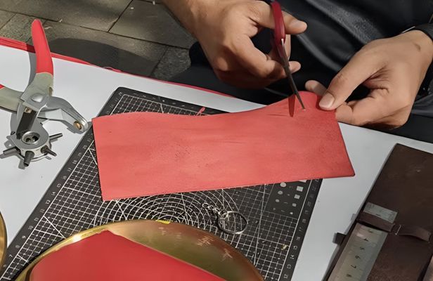 Handmade leather notebook making workshop in Saigon