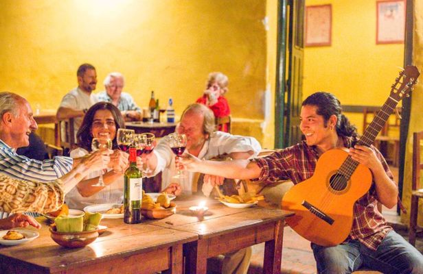 Salta historic folklore walking tour and traditional Peña