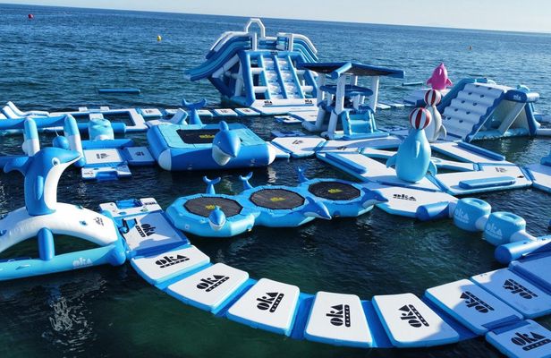 Inflatable Water Park Adventure in the Sea of Salou