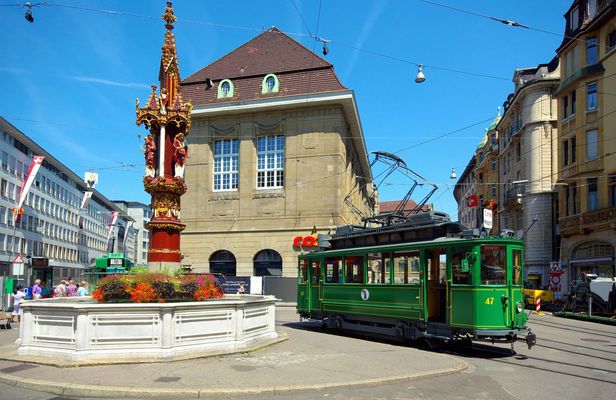 Basel vintage tram tour with live commentary