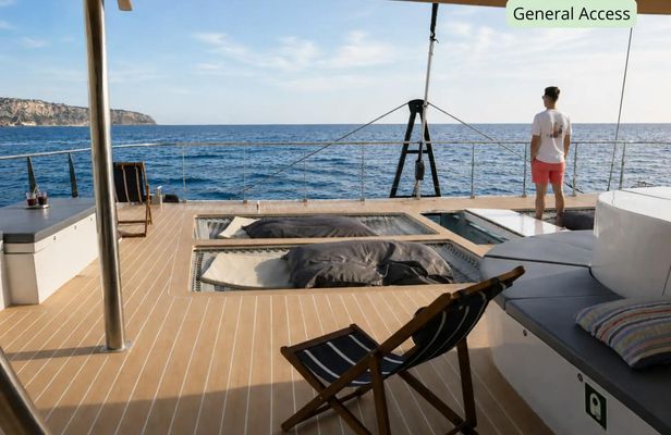 Palma Bay premium catamaran with dinner, swim and optional VIP area