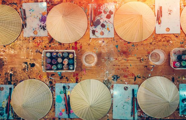 Conical hat painting workshop with Royal Tea in Hue
