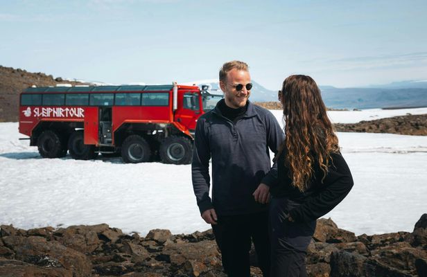 Langjökull Glacier monster truck tour from Gullfoss
