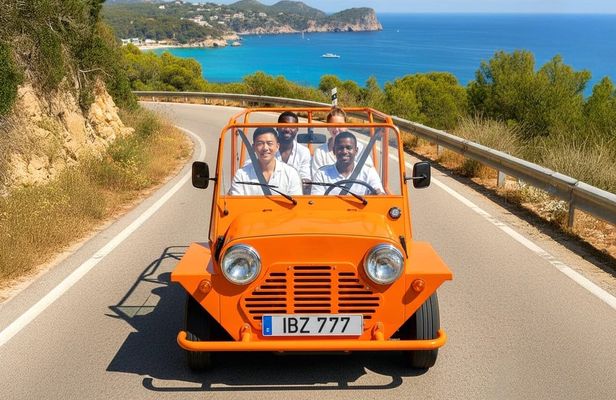 Ibiza open-top beach buggy tour with swim stop