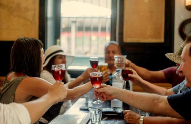Barcelona Time Out Market food tour with tapas and wine