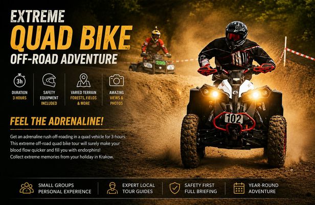 Krakow extreme off-road quad bike tour