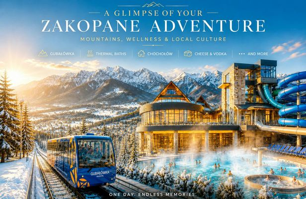 Zakopane tour with hot bath pools and hotel pick-up