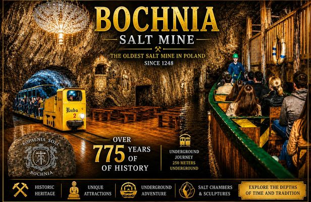 Bochnia Salt Mine tour from Kraków with underground boat ride