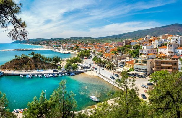 Full-day Thassos tour with Ancient Agora and Olive Museum from Kavala