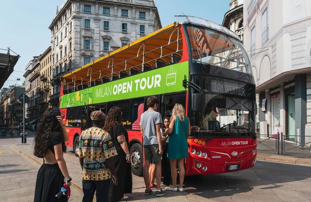 Milan open top hop-on hop-off bus tour 48 hours