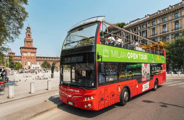 Milan open top hop-on hop-off bus tour 72 hours