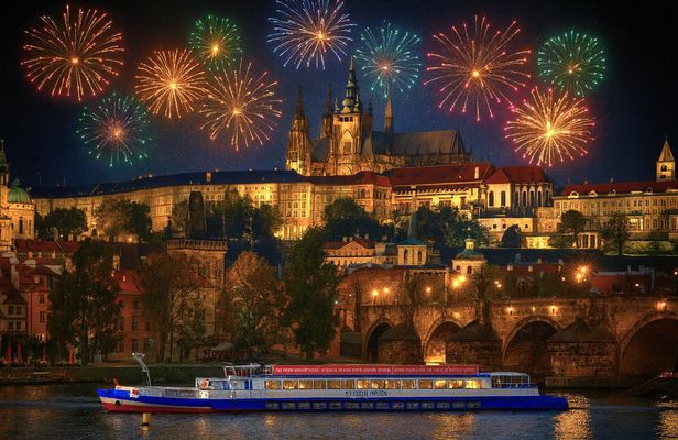 New Year's Eve Prague cruise with traditional Czech buffet