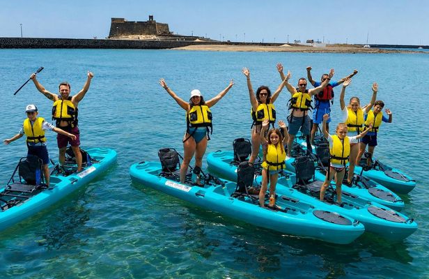 Arrecife pedal-powered kayak tour with optional snorkelling