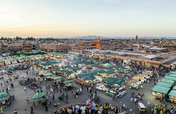 2-day Marrakech Medina cycling, Agafay Desert and Ourika saffron tour