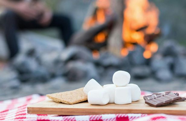 Sunset horseback ride with campfire, champagne and charcuterie