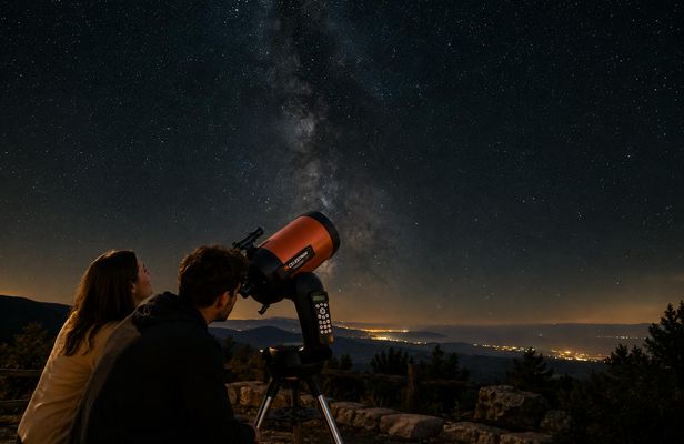 Paphos stargazing tour with telescope observation and drinks