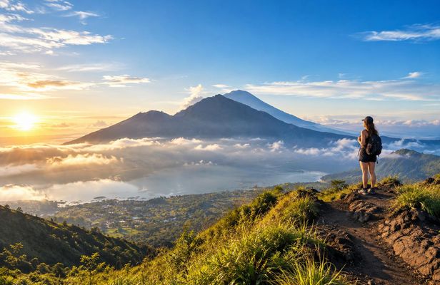 Mount Batur sunrise hike and hidden waterfall visit