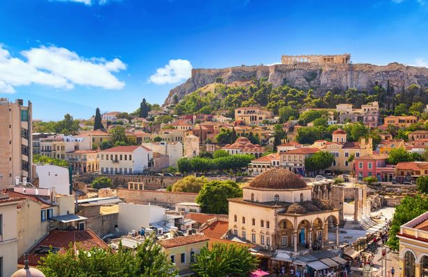 Athens e-trike tour with greek gods game and ice cream stop