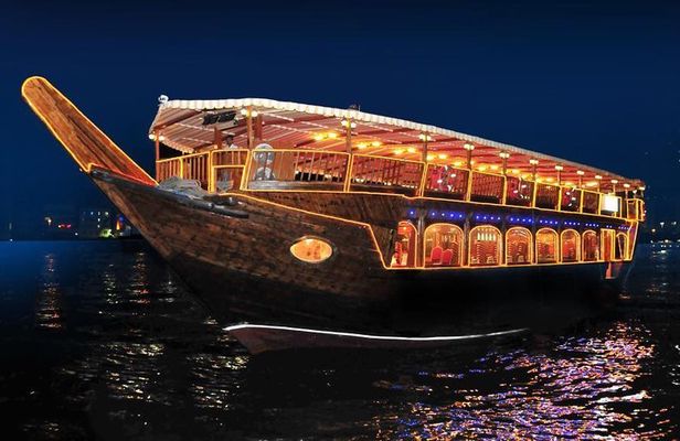 Abu Dhabi Dhow Dinner Cruise- Romantic Evening with Authentic Arabic Cuisine