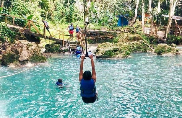 Irie Blue Hole Adventure Tour from Kingston