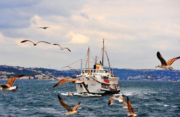 Afternoon Bosphorus Boat and Bus Tour with cable car from Pierre Loti Coffee