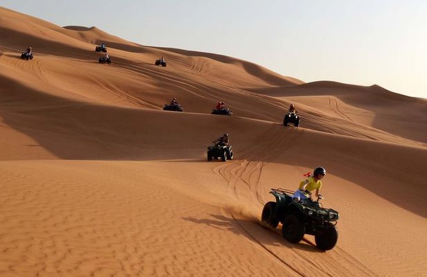 Dubai Morning Quad Bike with Sandboarding and Camel Ride