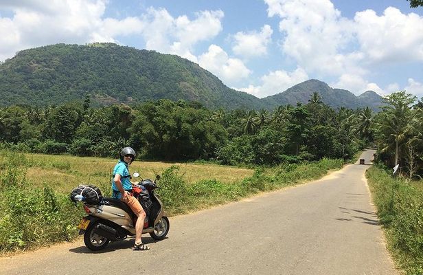 scooter and hiking trip in the rainforest