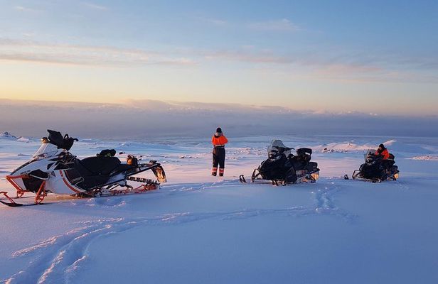Snowmobiling on Eyjafjallajökull