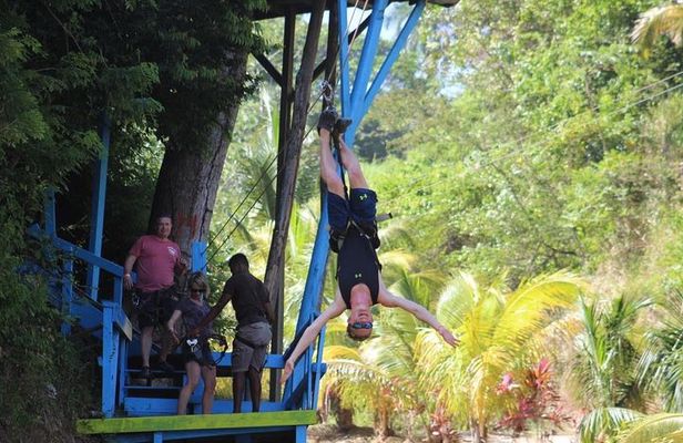 Full-Day Zipline Adventure and Beach Club Visit on Roatan Island, Honduras