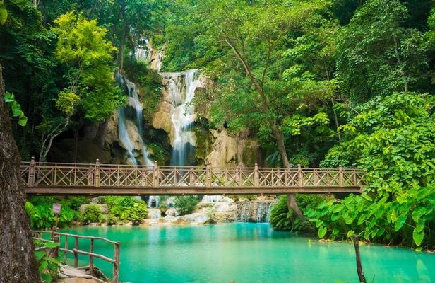Full Day Tour To Pak Ou Caves, Traditional Village & Kuang Si Waterfall