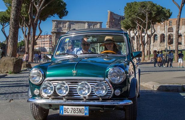 Rome Aperitifs Tour in Mini Cooper Classic , Ancient Highlights