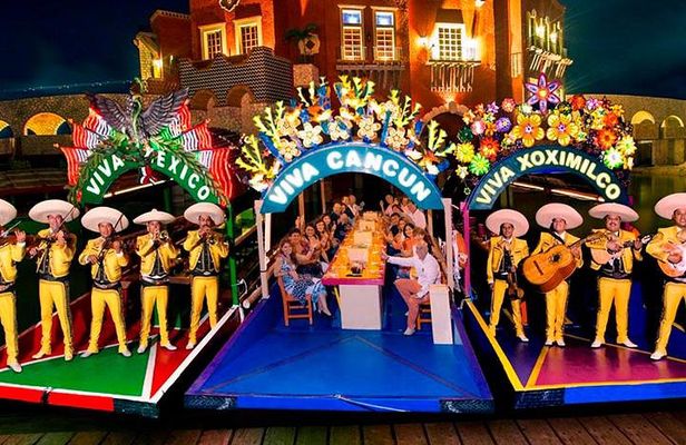 Mexican Night at Xoximilco! Round Transportation from Cancun