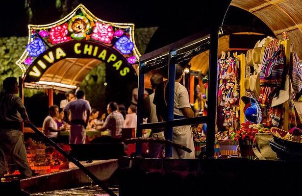 Xoximilco Night Cruise With Round Transportation from Tulum City