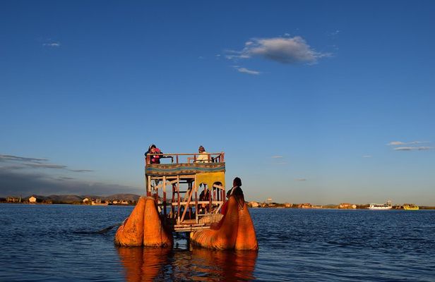Sunrise on the Floating Uros Island