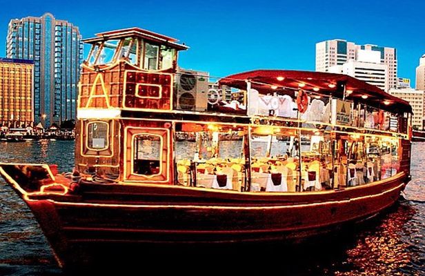 Dubai Canal Dhow Dinner Cruise with transfers