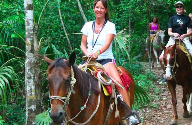 Ziplining and Horseback Riding Experience from Cancun and Playa del Carmen