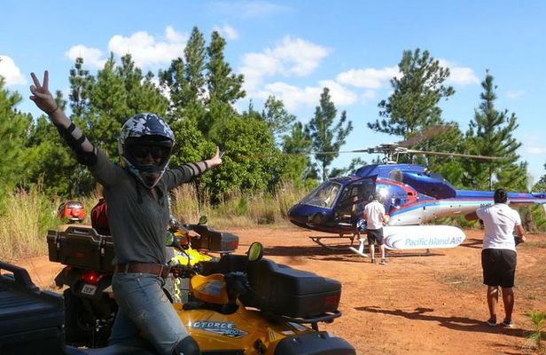 ATV Quad Bike and Helicopter Adventure Tour to Remote Village (Departs Nadi)