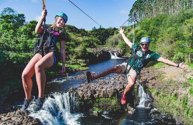 Big Island 9-Line Zipline Experience Plus Private Waterfall Swim