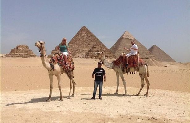 Cairo Layover excursion to Giza Pyramids Sphinx Coptic Cairo & Bazaar