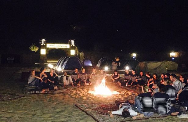 Overnight Dubai Desert Safari with Buffet, Dune Bashing & Camels