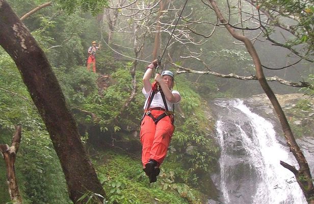 Mega Zipline over 11 Waterfalls from Puntarenas